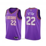 Maglia Phoenix Suns Deandre Ayton #22 Citta Viola