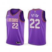 Maglia Phoenix Suns Deandre Ayton #22 Citta Viola