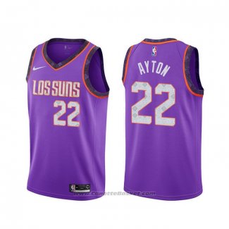 Maglia Phoenix Suns Deandre Ayton #22 Citta Viola