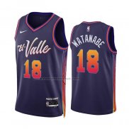 Maglia Phoenix Suns Yuta Watanabe #18 Citta 2023-24 Viola