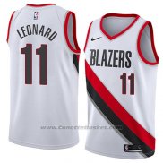 Maglia Portland Trail Blazers Meyers Leonard #11 Association 2018 Bianco