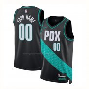 Maglia Portland Trail Blazers Personalizzate Citta 2022-23 Nero