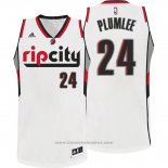 Maglia Portland Trail Blazers Rip City Mason Plumlee #24 Bianco