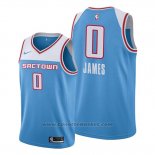 Maglia Sacramento Kings Justin James #0 Citta 2019-20 Blu