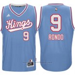 Maglia Sacramento Kings Rajon Rondo #9 Retro 1985-86 Blu