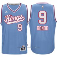Maglia Sacramento Kings Rajon Rondo #9 Retro 1985-86 Blu
