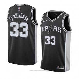 Maglia San Antonio Spurs Dante Cunningham #33 Icon 2018 Nero