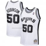 Maglia San Antonio Spurs David Robinson NO 50 Mitchell & Ness 1998-99 Bianco