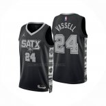 Maglia San Antonio Spurs Devin Vassell No 24 Statement 2024-25 Nero