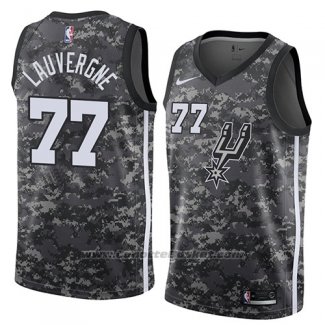 Maglia San Antonio Spurs Joffrey Lauvergne #77 Citta 2018 Grigio