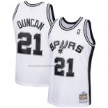 Maglia San Antonio Spurs Tim Duncan NO 21 Mitchell & Ness 1998-99 Bianco