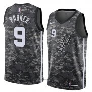 Maglia San Antonio Spurs Tony Parker #9 Citta 2018 Grigio