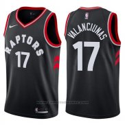 Maglia Toronto Raptors Jonas Valanciunas #17 Statement 2017-18 Nero