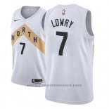 Maglia Toronto Raptors Kyle Lowry #7 Citta 2018 Bianco