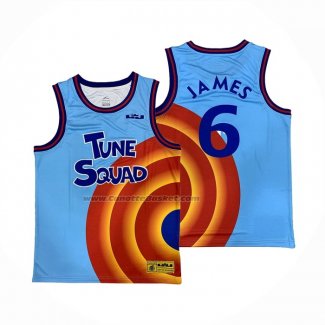 Maglia Tune Squad LeBron James NO 6 Blu