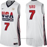 Maglia USA 1992 Larry Bird #7 Bianco