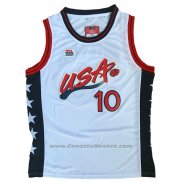 Maglia USA 1996 Reggie Miller #10 Bianco