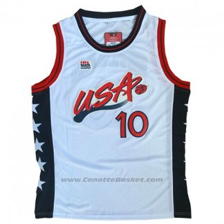 Maglia USA 1996 Reggie Miller #10 Bianco