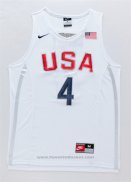 Maglia USA 2016 Stephen Curry #4 Bianco