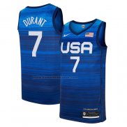 Maglia USA 2021 Kevin Durant NO 7 Blu