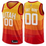 Maglia Utah Jazz Citta 2017-18 Nike Personalizzate Giallo