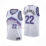 Maglia Utah Jazz Darryn Peterson No 22 Association 2025-26 Bianco