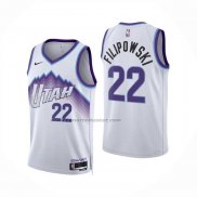Maglia Utah Jazz Darryn Peterson No 22 Association 2025-26 Bianco