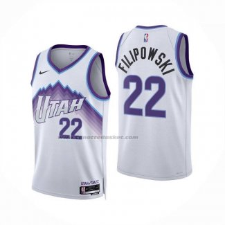Maglia Utah Jazz Darryn Peterson No 22 Association 2025-26 Bianco