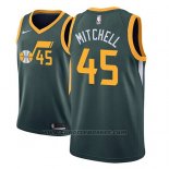 Maglia Utah Jazz Donovan Mitchell #45 Earned 2018-19 Verde