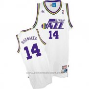 Maglia Utah Jazz Jeff Hornacek #14 Retro Bianco