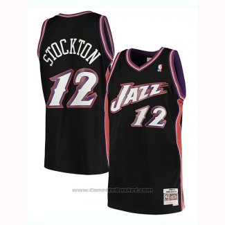 Maglia Utah Jazz John Stockton #12 Hardwood Classics 1998-99 Nero