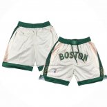 Pantaloncini Boston Celtics Citta Just Don 2023-24 Crema