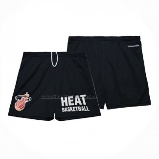 Pantaloncini Miami Heat Mitchell & Ness Hardwood Classics Nero