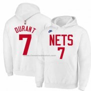 Felpa con Cappuccio Brooklyn Nets Kevin Durant Classic 2022-23 Bianco