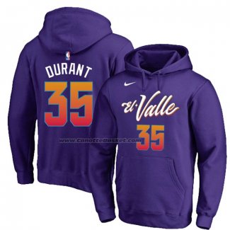 Felpa con Cappuccio Phoenix Suns Kevin Durant Citta 2023-24 Viola