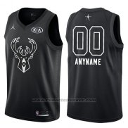 Maglia All Star 2018 Milwaukee Bucks Nike Personalizzate Nero