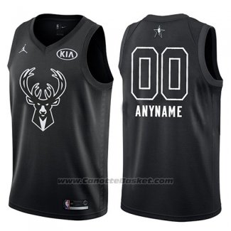 Maglia All Star 2018 Milwaukee Bucks Nike Personalizzate Nero