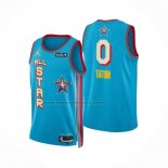 Maglia All Star 2025 Jayson Tatum No 0 Blu Claro