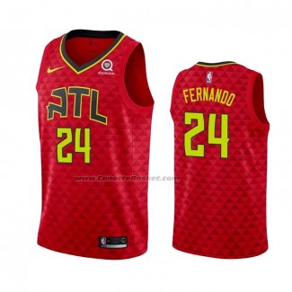 Maglia Atlanta Hawks Bruno Fernando #24 Statement Rosso