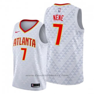 Maglia Atlanta Hawks Nene #7 Association 2019-20 Bianco