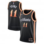 Maglia Atlanta Hawks Trae Young #11 Citta 2022-23 Nero