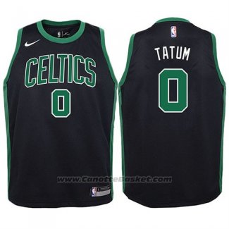 Maglia Bambino Boston Celtics Jayson Tatum #0 2017-18 Nero