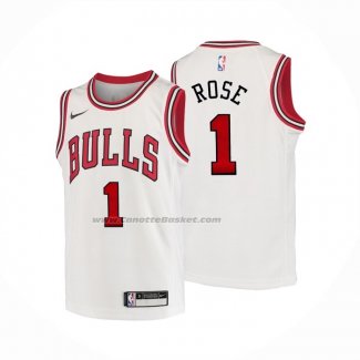 Maglia Bambino Chicago Bulls Derrick Rose #1 Association Bianco