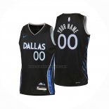 Maglia Bambino Dallas Mavericks Personalizzate Citta 2025-26 Nero