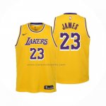 Maglia Bambino Los Angeles Lakers LeBron James #23 Icon 2022-23 Giallo