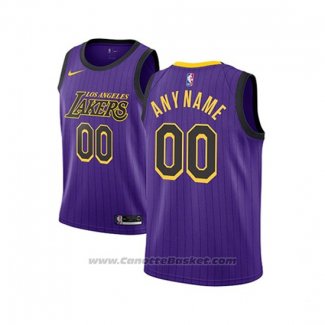 Maglia Bambino Los Angeles Lakers Personalizzate Citta 2018-19 Viola