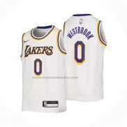 Maglia Bambino Los Angeles Lakers Russell Westbrook #0 Association 2022-23 Bianco