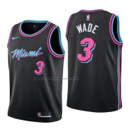 Maglia Bambino Miami Heat Dwyane Wade #3 Citta Nero