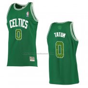 Maglia Boston Celtics Jayson Tatum NO 0 Snakeskin Hardwood Classics 2021 Verde