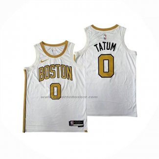 Maglia Boston Celtics Jayson Tatum No 0 Citta 2025-26 Bianco